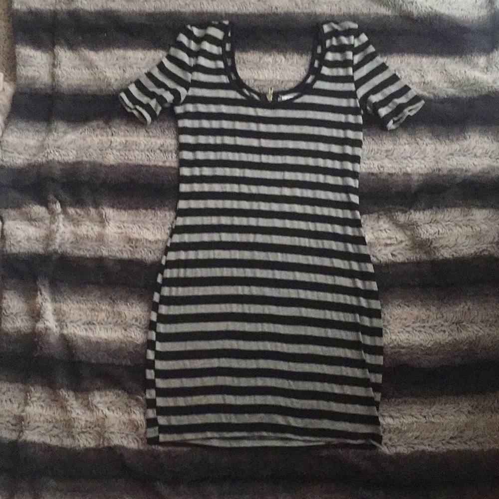 Black and Grey striped dress